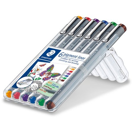 Staedtler Pigment Liner Color 0,5 mm 6er-Set