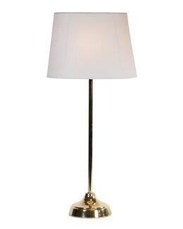 Komplet bordlampe med lampeskærm i hør Hvid