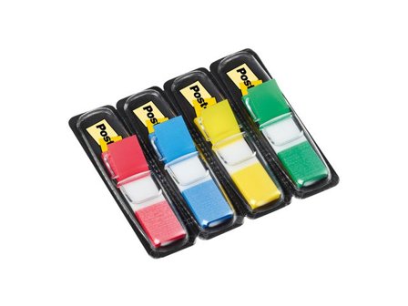 Post-it Index 12X43mm r/b/g/g 140/fp - Lyreco - Kontorsmaterial - Indexflikar och märkflikar - Indexflikar i plast