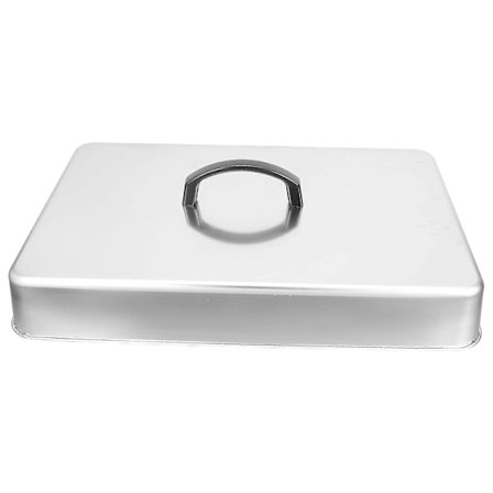 Grill Flat Top Dome Rektangulært Stekelokk Rustfritt Stål for Utendørs Grill Kraftig Grilltilbehør 1 Sett