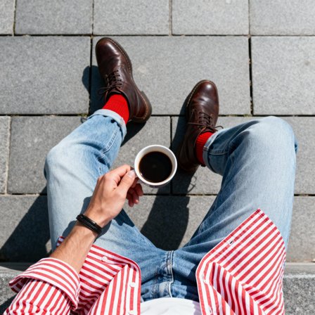 Brushed Black Stainless Steel ID Bracelet for Men - Leather bracelets