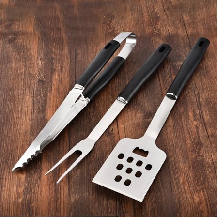 3st BBQ Grill Rostfritt stål Set Tillbehör Grillkit Camping Kök Grill BBQ Spatel Gaffelklämma redskap