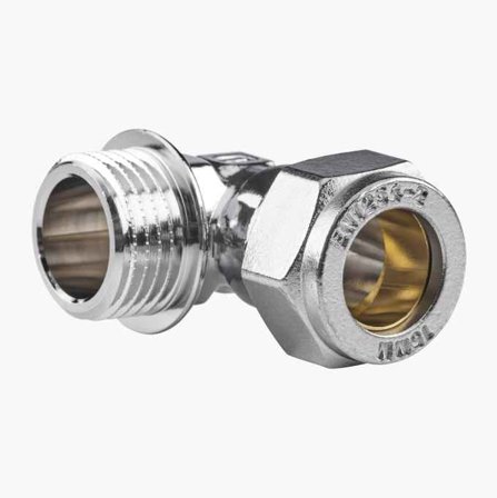 Klämringskoppling vinkel 12 x 1/2" utvändig - Biltema