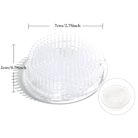 Rund Ikebana Kenzan Flower Frog Sugekop Plast Flower Arr