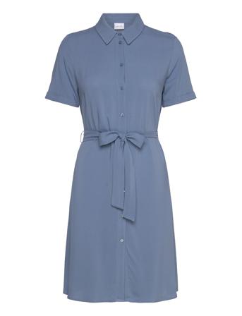 Vipaya S/S Shirt Dress/Su - Noos Kort Kjole Blue Vila
