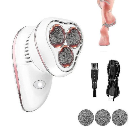 Elektrisk Fot Hardhudsfjerner - Elektrisk Fotfil Pedikyrverktøy Innebygd Vakuum 1sett - Rosa