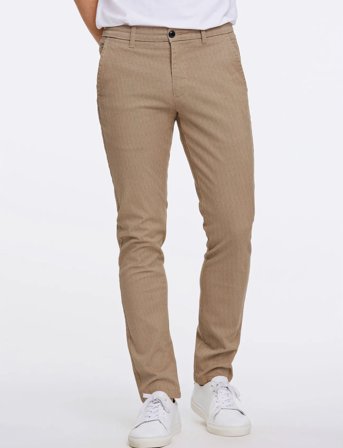Lindbergh Aop Superflex Chino Pants - Beige - 30 x 30