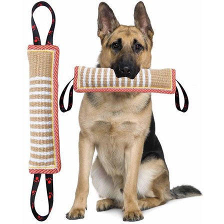 Hunddragsleksak, tålig jute-bitkudde