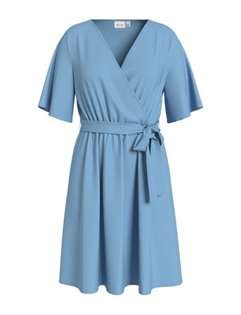 Vila Vijosa 2/4 Wrap Dress - Blue - 34