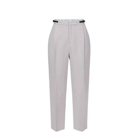 Elisabetta Franchi Broek With Strap And Buckle Detail , Grijs , Dames , Maat: S