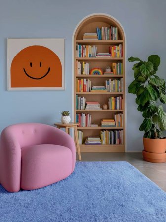 Kids Rug Shaggy Small Comfy - Blue 100X160 Modern Style