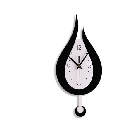 Hiljainen seinäkello Vesi pisarat keinu seinäkello Moderni muotoilu Pohjoismainen tyyli