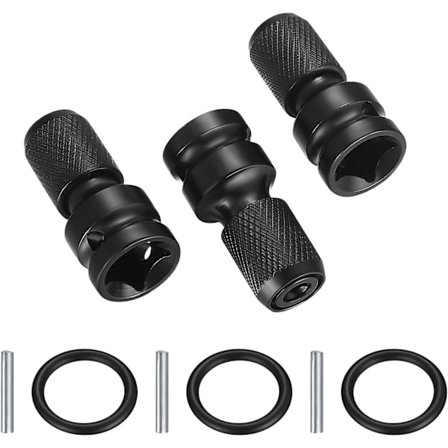 3 stk 1/2" firkant til 1/4" sekskant sokkeladaptere, hurtigutløser chuck-omformer sekskant skralle sokkelskiftenøkkel