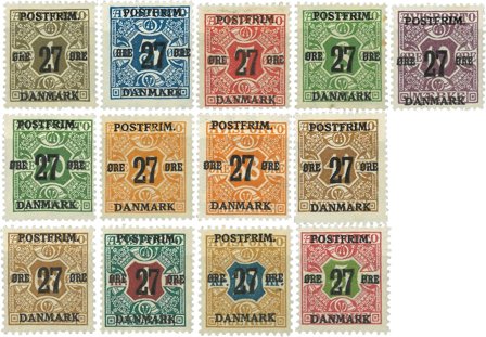 Danmark 1918 - AFA 85-97 - Postfrisk