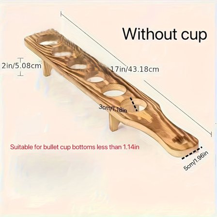 Høykvalitets serveringsbrett i tre med glassrom - Ideell for miksologi, vinforberedelse og styling av hjemmebaren