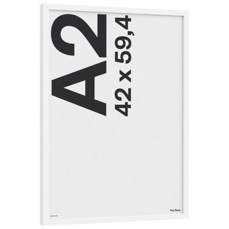 Pen Store White Wooden Frame 42x59,4 cm A2