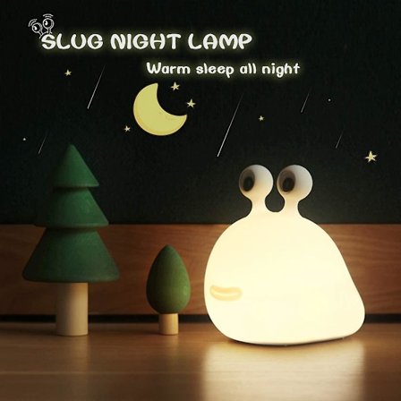 Slug Night Light, Nursery Squishy Lamp, Silicone Night Light For Breastfeeding, Cute Animal Bedside Lamp For Baby Kids Teens, Soft Nightlight