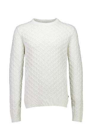 Lindbergh Recycle structure knit jumper Tröjor Herr Vit XXL
