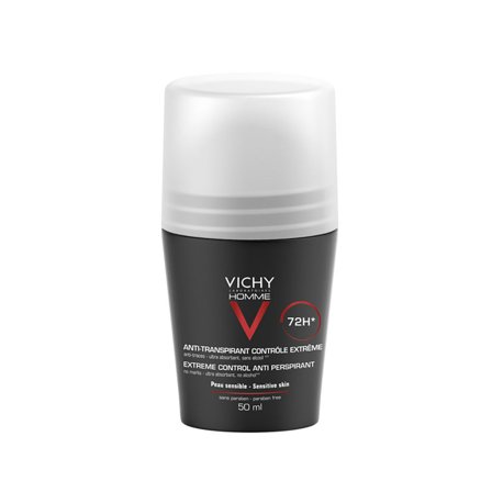 VICHY Homme Homme Deodorante Antitraspirante controllo estremo 72H Roll On 50ml Uomo - Deodoranti
