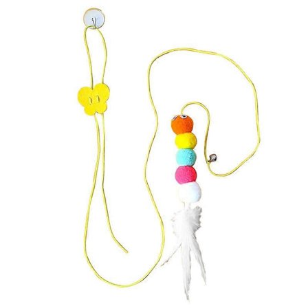 Teleskopiska Interaktiva Kattleksaker för Inomhuslek, Justerbar Längd, Slitstarkt Material, Kul för Katter i Alla Storlekar[HK]