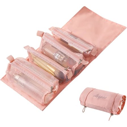 Makeup Taske, Toilettaske, Aftagelig Vasketaske, Hængende Toilettasker til Kvinder, Rejsetaske, Kosmetikposer, Vasketaske Kvinder