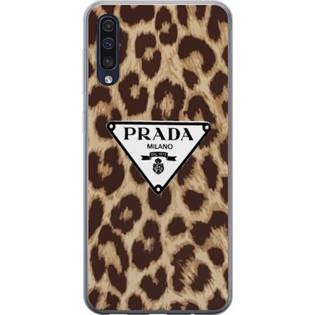 Kompatibelt Mobilskal till Samsung Galaxy A50 Lyxigt leopardmönster i beige och bruna toner med exklusiv high fashion känsla och ikonisk designer es