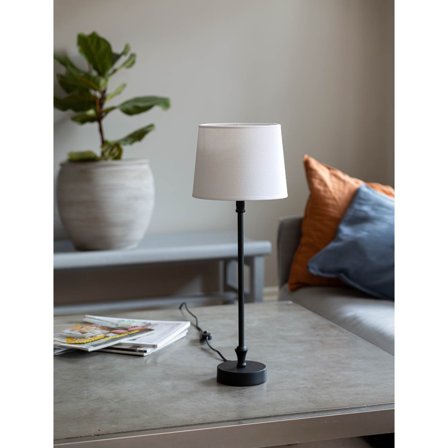 PR Home - Bordlampe Liam lampfot svart / Sofia skärm vit Svart