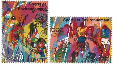 FN Geneve - Olympiske lege - Stemplet sæt 2v