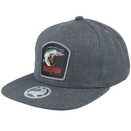 Skillfish - Grey snapback Czapka Z Daszkiem - Muskellunge Muskie Charcoal Melange Snapback @ Hatstore