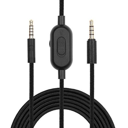 2M Aux-kabel Erstatning for GPRO X G233 G433 Headset Audio Aux-kabel 3.5mm Svart