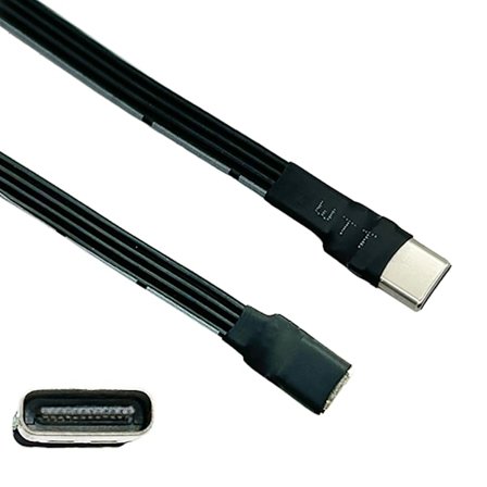 USB C-opladerkabel 90 graders USB C han til hun-kabel Data 480 Mbps
