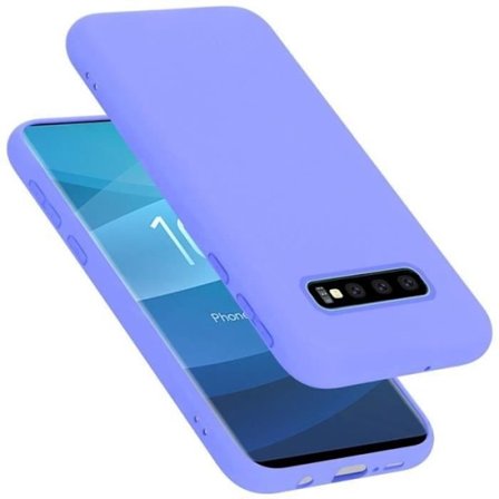 Coque för Samsung Galaxy S10 PLUS Hållare i LIQUID LIGHT PURPLE Etui Case Cover Skydd i silikon TPU mobiltelefon