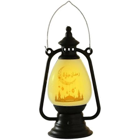 【PP】Ramadanlampe Eid Elektronisk Lysestage Vindlampe til Hjemmefestdekoration