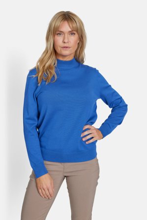 BRANDTEX - Strik - Blå - Turtleneck