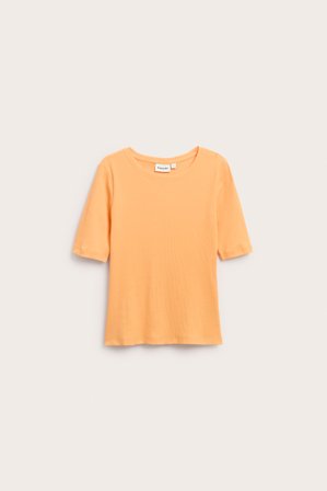 Kappahl | Ribbestrikket topp Oransje S | Dame