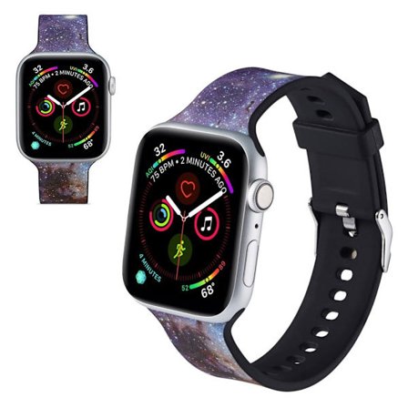 Apple Watch Series 5 40mm mönster silikon klockarmband - stjärnklart Sky