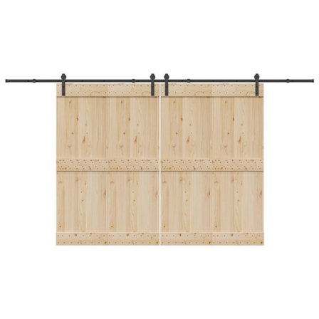 Skjutdörrsbeslag 400 cm stål svart