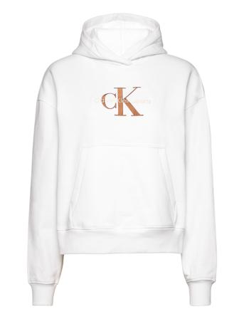 Premium Monologo Hoodie White Calvin Klein Jeans
