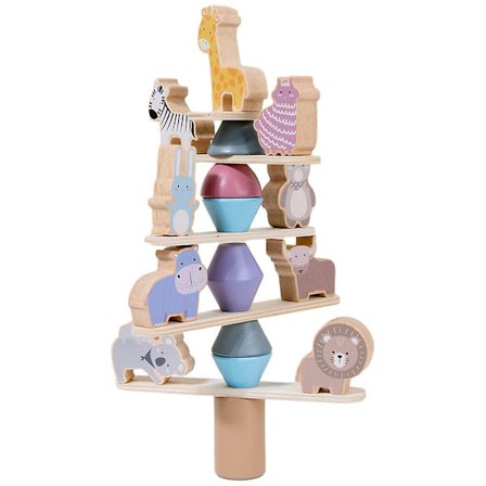 Pinottavat leikkipelit Lelu Värikkäät puiset eläinpalikat Tasapainolelu lapsille