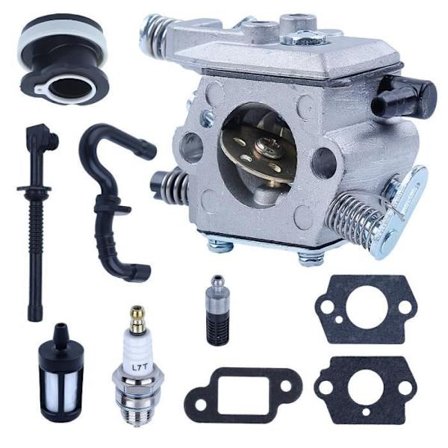 Kaasutin Yhteensopiva Stihl 017 018 MS170 MS180 Korvaa 1130120 0608 11301412200 Pakoputken Vaimennin Inline-Suodatin