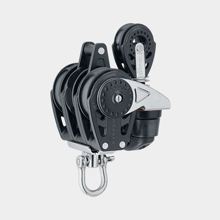 Harken 40mm Triple Ratchet Block - Swivel, Becket, Cam Cleat, 29mm Block (2619)