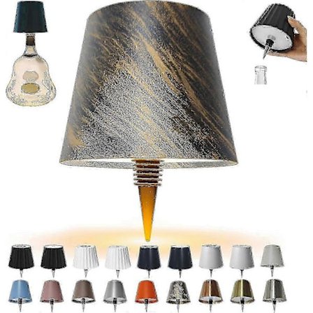 Trådløs flaskelampe, 3 farger oppladbare vinflaskelys for barer og restauranter