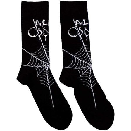 Alice Cooper Unisex Vuxen Web Socks 7 UK-11 UK Svart/Vit