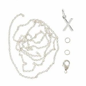 Me & My Box Silver X Pendant Set One Size - Stationery - One size - Silver