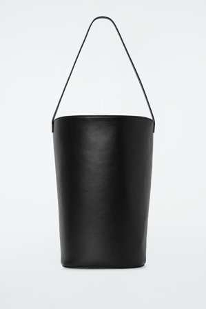 COS Women's Bucket Bag Leather in Black