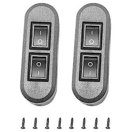 Upotettu johdonkytkin, musta duplex-kytkin, suora keinukytkin, sopii kaksoisohjaukseen De