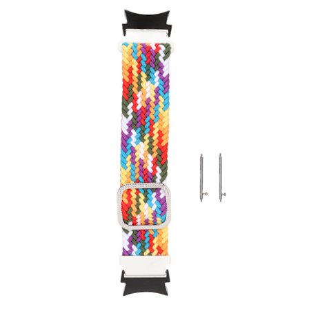 Armband i elastiskt nylon, flätad och justerbar, för Galaxy Watch 4 - Färgglad