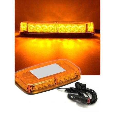 Roterende varsellys - LED - Mini taklysrampe - 24 LED-er - Strobe - DC12V