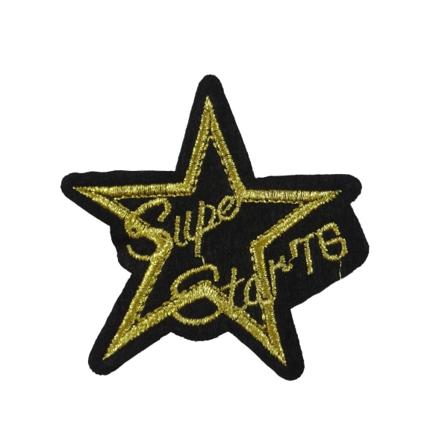 2st Tygmärken - Stjärna - Storlek 7,9cm Guld 79 Mm