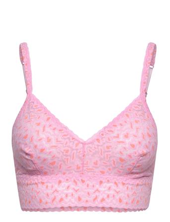 Hanky Panky Cross-Dyed Leopard, Retro Bralette Lingerie Bras & Tops Soft Bras Tank Top Bras Rosa Hanky Panky